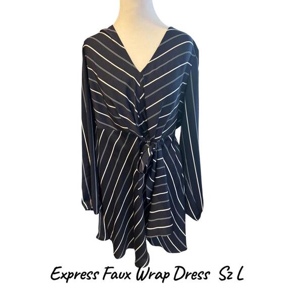 Express Faux Wrap Dress - Size L - Picture 1 of 7